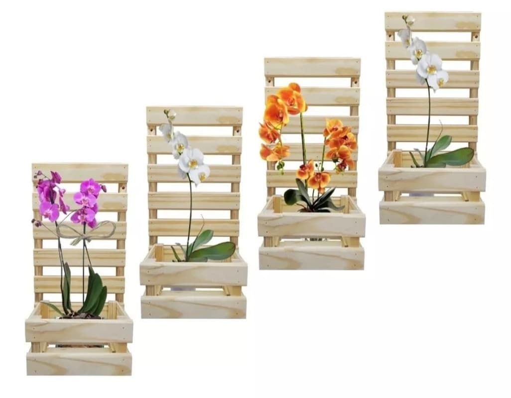 Mini painel 40x15 com cachepôs 15x15cm